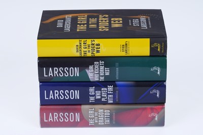 Lot 21 - Stieg Larsson's The Millennium Trilogy, first editions; and Lagercrantz's The Spider's Web