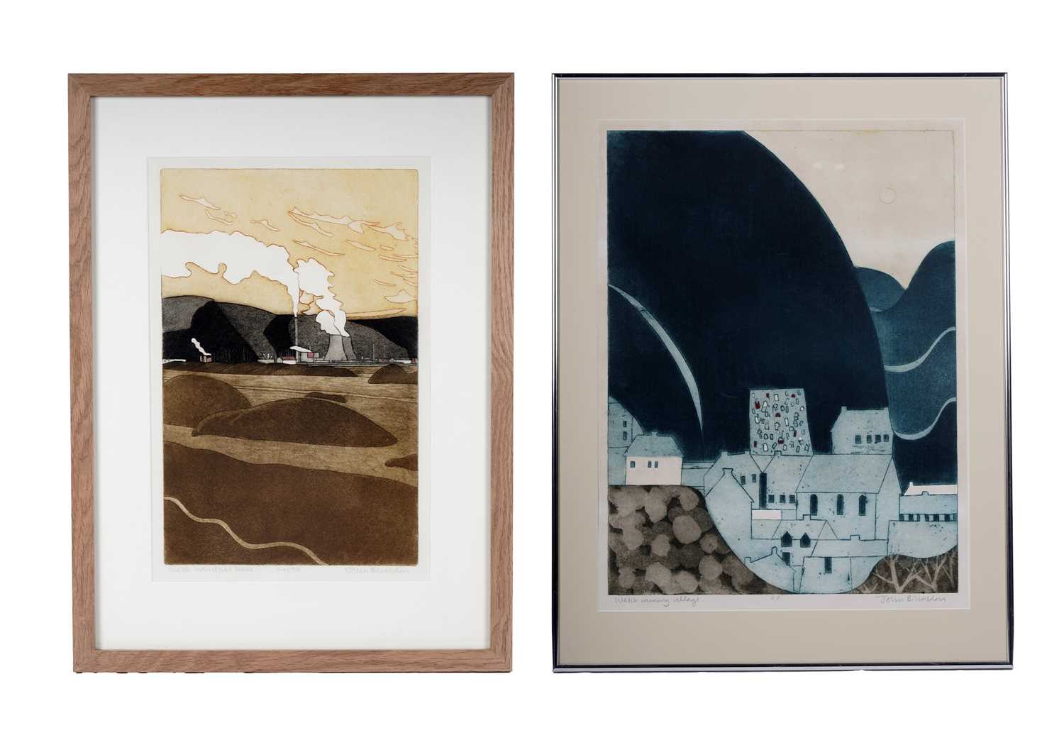 Lot 95 - John Brunsden - Welsh Mining landscapes | aquatint
