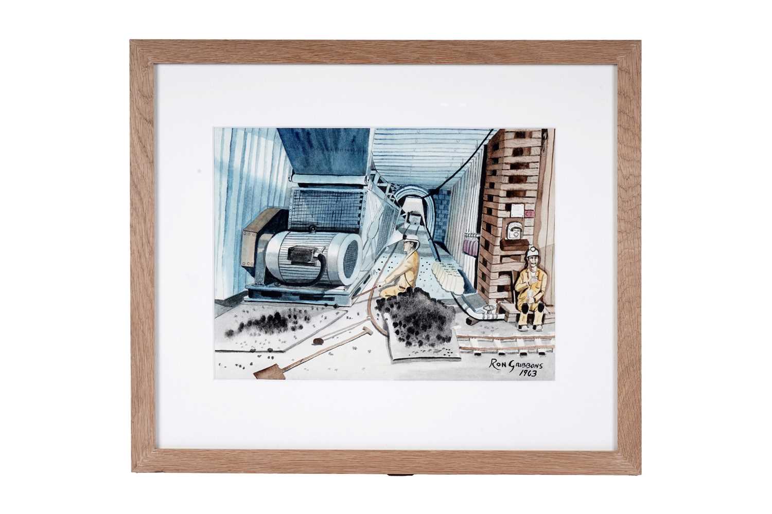 Lot 47 - Ron Gribbons - The Extractors | watercolour