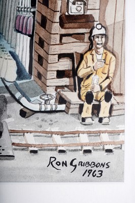 Lot 47 - Ron Gribbons - The Extractors | watercolour