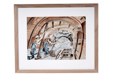 Lot 41 - Ron Gribbons - Collapsing the Tunnel | watercolour