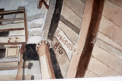 Lot 41 - Ron Gribbons - Collapsing the Tunnel | watercolour