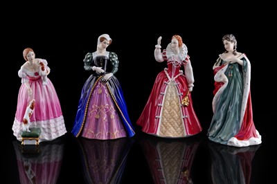 Lot 353 - Four Royal Doulton ‘Queens of the Realm’ ceramic figures