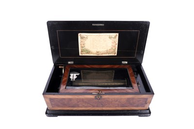 Lot 207 - A 19th Century Swiss cylinder music box
