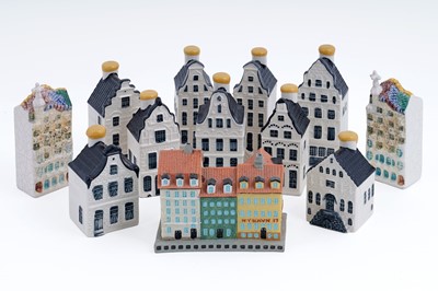 Lot 369 - A collection of KLM Blue Delfts Bols houses; and three others