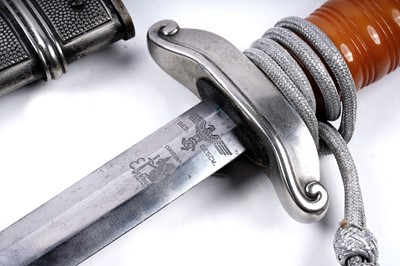 Lot 1183 - A rare German Third Reich TENO (Technische Nothilfe) Leaders dress dagger