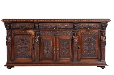 Lot 609 - A Victorian oak sideboard
