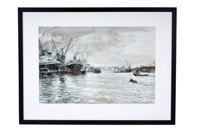 Lot 27 - Albert Henry Herbert - River Tyne | watercolour