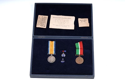 Lot 590 - First World War British War Medal and Mercantile Marine War Medal