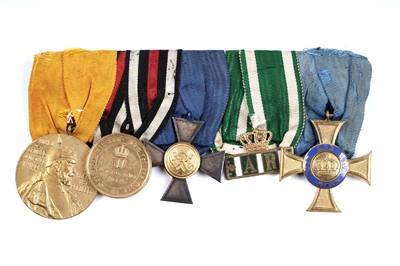 Lot 1136 - A German First World War Court mounted group of five medals