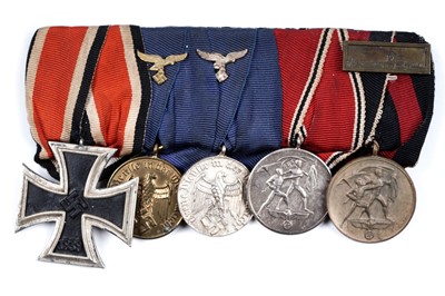 Lot 1141 - A German Second World War Court Mounted group of five medals