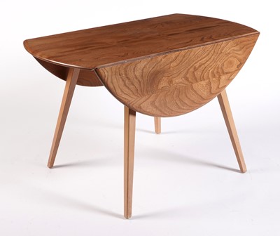 Lot 22 - Luciani Ercol for Ercol: a model ‘284’ dropleaf table; and four model ‘400’ dining chairs