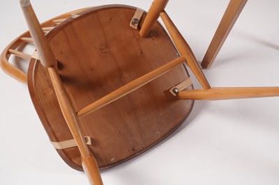 Lot 22 - Luciani Ercol for Ercol: a model ‘284’ dropleaf table; and four model ‘400’ dining chairs