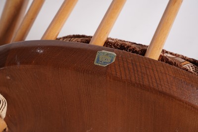 Lot 22 - Luciani Ercol for Ercol: a model ‘284’ dropleaf table; and four model ‘400’ dining chairs