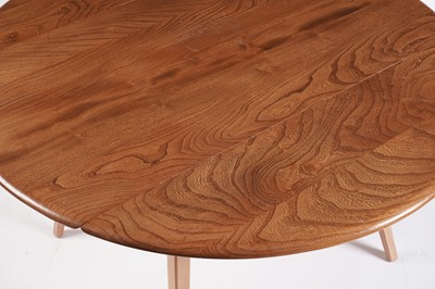 Lot 22 - Luciani Ercol for Ercol: a model ‘284’ dropleaf table; and four model ‘400’ dining chairs