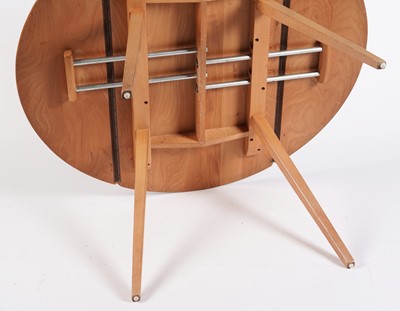 Lot 22 - Luciani Ercol for Ercol: a model ‘284’ dropleaf table; and four model ‘400’ dining chairs