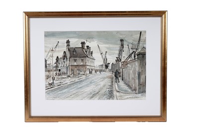 Lot 28 - Albert Henry Herbert - The Royal Albert Dock, Dock Road, North Shields | watercolour