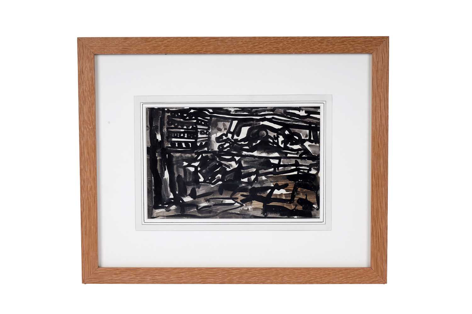 Lot 30 - David Smith - A miner crawling | ink