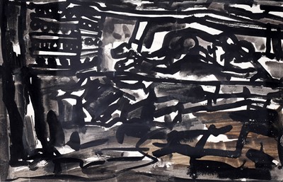 Lot 30 - David Smith - A miner crawling | ink