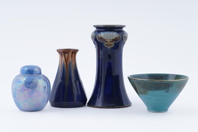 Lot 347 - A Ruskin ginger jar; and other pottery