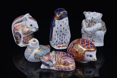 Lot 311 - Six boxed Royal Crown Derby paperweights