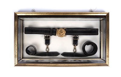 Lot 517 - An early 20th Century Royal Navy belt with buckle and straps