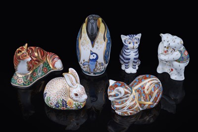 Lot 312 - Six boxed Royal Crown Derby paperweights