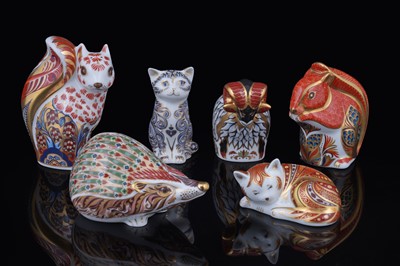 Lot 313 - Six boxed Royal Crown Derby paperweights