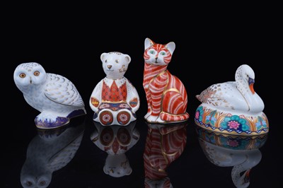 Lot 315 - Four boxed Royal Crown Derby paperweights