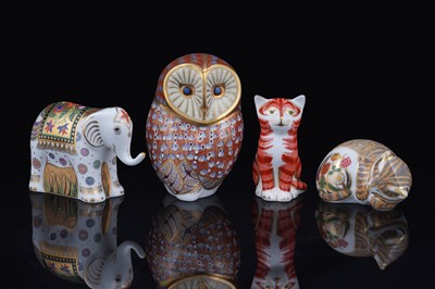 Lot 324 - Four boxed Royal Crown Derby paperweights