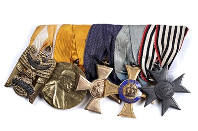Lot 1145 - A Prussian group of five Court mounted medals