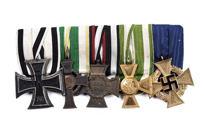 Lot 1148 - A German First World War group of five Court-mounted medals