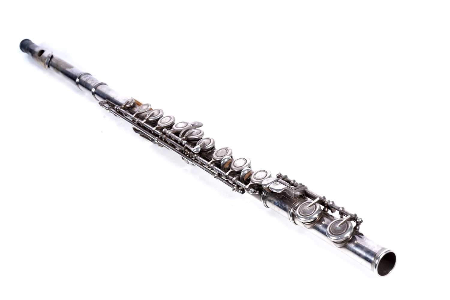 Lot 11 - A Djalma Julliot silver-plated flute