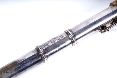 Lot 11 - A Djalma Julliot silver-plated flute