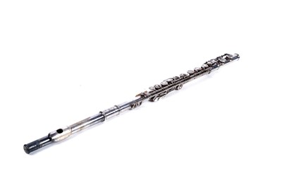 Lot 11 - A Djalma Julliot silver-plated flute