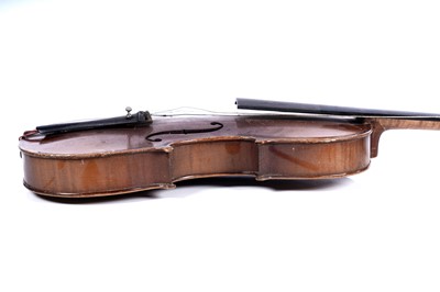Lot 41 - Two German violins, one after Stradivari; and a vintage case
