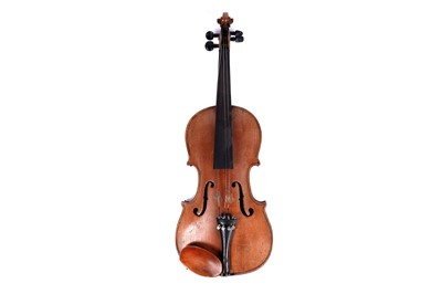 Lot 41 - Two German violins, one after Stradivari; and a vintage case