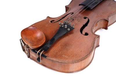 Lot 41 - Two German violins, one after Stradivari; and a vintage case