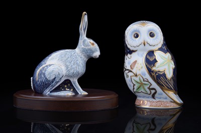 Lot 333 - Two boxed Royal Crown Derby paperweights