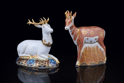 Lot 336 - Two boxed Royal Crown Derby paperweights