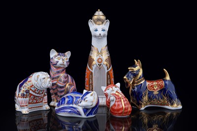 Lot 338 - Six boxed Royal Crown Derby paperweights