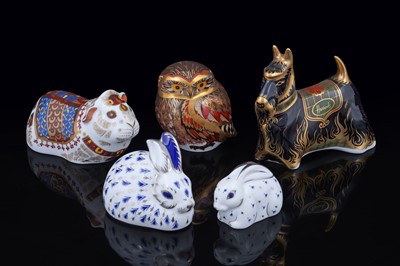 Lot 340 - Four boxed Royal Crown Derby paperweights