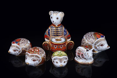 Lot 343 - Six boxed Royal Crown Derby paperweights