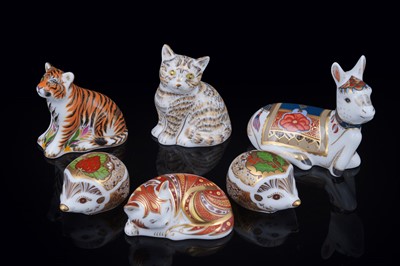 Lot 344 - Six boxed Royal Crown Derby paperweights