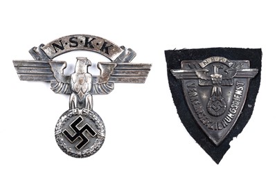 Lot 867 - A German Second World War NSKK car and arm badges