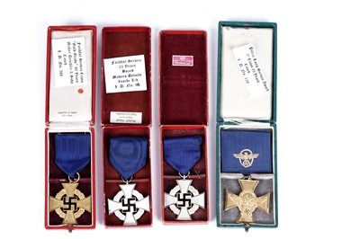 Lot 1158 - A selection of German Third Reich long and faithful service medals