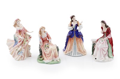 Lot 305 - A collection of four boxed Royal Doulton ‘Shakespeare Ladies’ ceramic figures