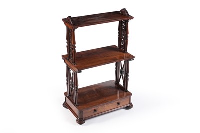 Lot 495 - A William IV rosewood whatnot