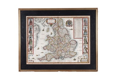 Lot 82 - A 17th Century hand-tinted map of The Kingdome Of England, by John Speed