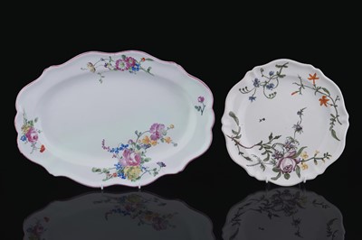 Lot 456 - A French faience plate